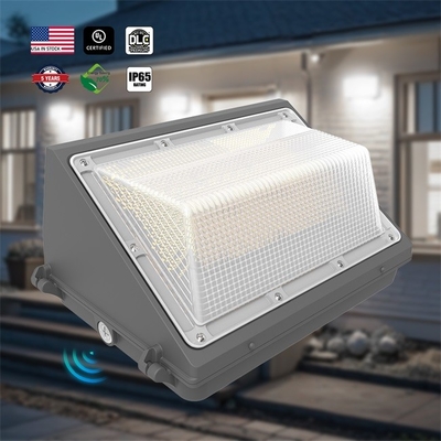 DLC UL 高品質 120W 屋外防水 LED ウォールパック ライト アルミボディ ポホトセル 認定 ガーデンストリート